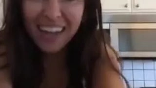 Nadine Velazquez and friends hanging out in the kitchen