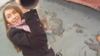 Pulled Babe Sucks Fat Cock On Spycam