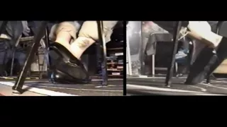 Courtney Split Screen Toe wiggling in Cummy Flats