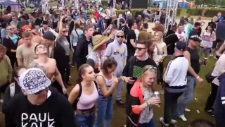 2 busty girls on music festival