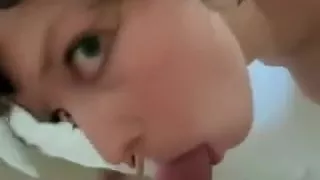 Horny wife gives blowjob and gets doggystyled