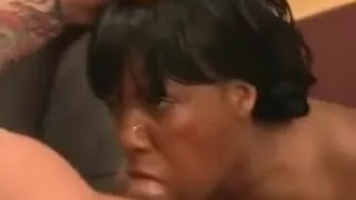 Kind Of Racist Black Face Fucking Action On Sofa