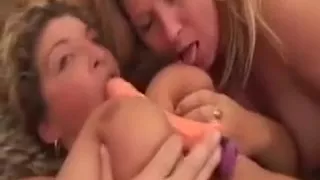 Horny Lesbian Grannies Having Fun With Dildo