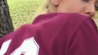 College Girlfriend Banged Doggystyle And Takes Cumshot