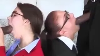 The Ladies Get Bent Over The Bed By Their Black Studs