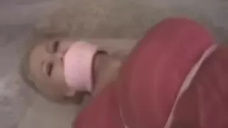 Blonde girl OTM gagged struggles