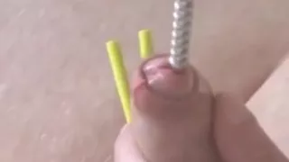 Tied balls, sounding and cumshot