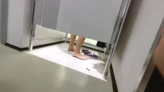 My Catches -- Young Girl in Pantyhose in Fitting Room