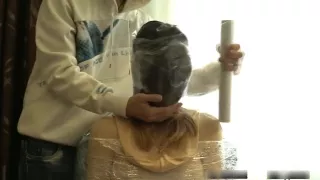 Asian Pantyhose Encasement Bondage