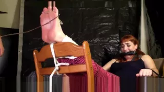Foot torture bondage girl