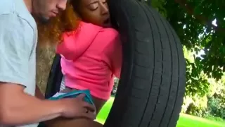 Ebony Slut Kendall Woods Enjoys Big Cock Of Neighbor