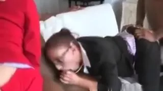 White Girls Kiss During Interracial Sex