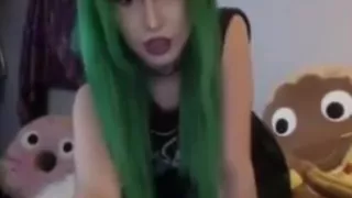junior goth transsexual  in bootranssexual  playing