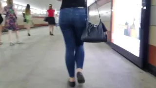 Amazing brunette with sexy ass