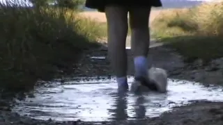 Muddy White Socks and Puddles