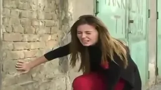 She sprains her ankle