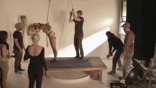 Roped girl in music video