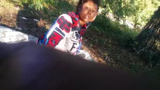 Cought her sleeping in the woods