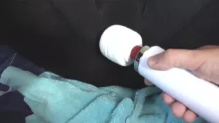 Wife in Leggings using wand