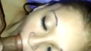 Big Facial on Amateur slut from my city