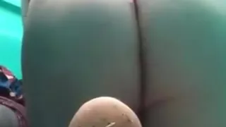 Sissy dressing in a public porta potty