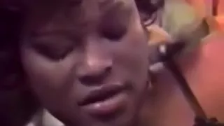 Ebony Beauty Works On A White Cock