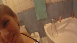 Young Lady Gives Her Recent Muff To A Guy In Spy Glasses