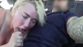 Fake Cop Fucks Blonde Slut Outdoors