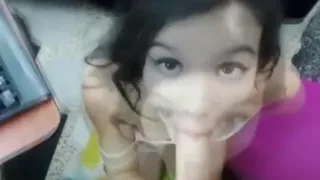 Cute college girl Sucks a Hard Cock Like a Pro