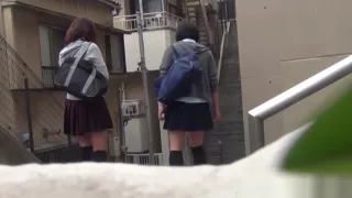 Uniformed Teens Pissing