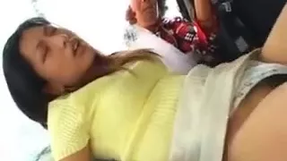 Japanese Av Idol Ran Asakawa Toys Fun In A Van