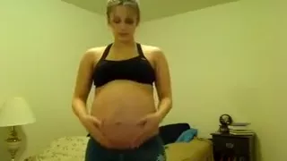 Pregnant Girl Does A Striptease In Her Room