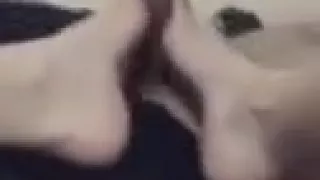 Making my husband cum with my feet