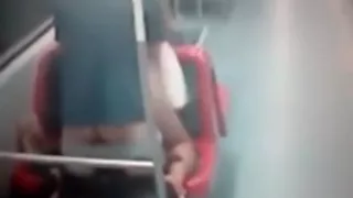 Couple having sex in the subway