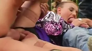 Adorable German girl Kyra in Outdoor Fun