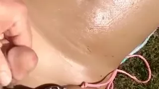 bikini backyard fun and cum 4of4 cum on her with constructioncrew nextdoor