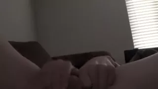 Sweet juicy TIGHT white pussy tries to take two fingers