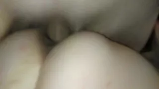 Petite 19yo gets trained by big white cock POV