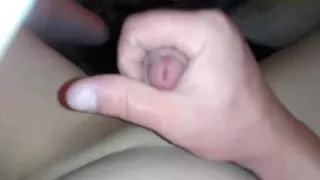 guy jerking off a huge dick and pouring himself with sperm