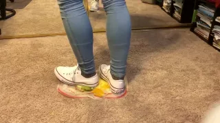 White Converse Crush Apple and Orange