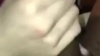 White girl sucks big black dick