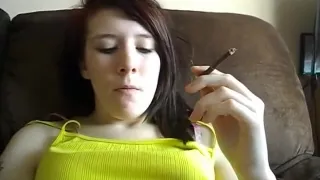beautiful woman smoking more 120s