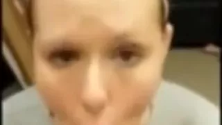 College girl gets facial