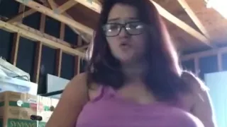 Hot Teen Smokin In Garage Prt3