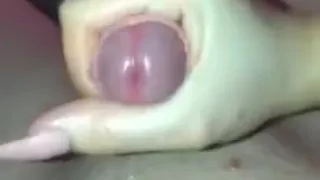 Giving My Sister’s Boyfriend’s Huge White Cock A Oily Handjob