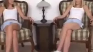pov suck and fuck with blonde twins