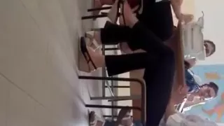 Teacher dangling feet 1-5