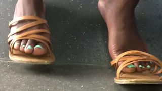 Sexy juicy ebony toes