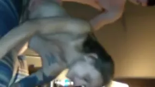 Young couple fucks at home