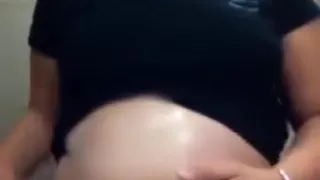 Deep Navel play with cream cute girl